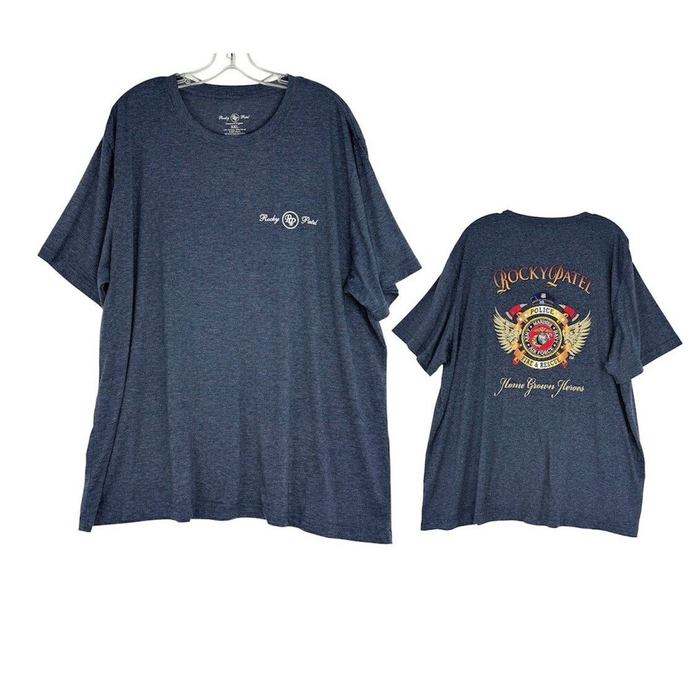 Rocky Patel 'Home Grown Heroes' T shirt 2XL Gray Short Sleeve